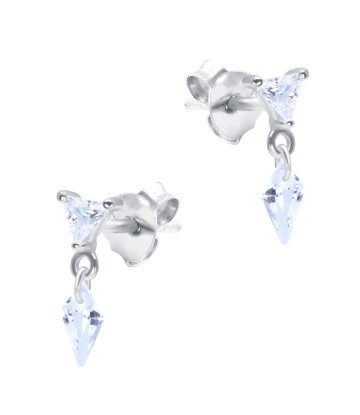 Hanging CZ Crystal Silver Stud Earring STS-6219